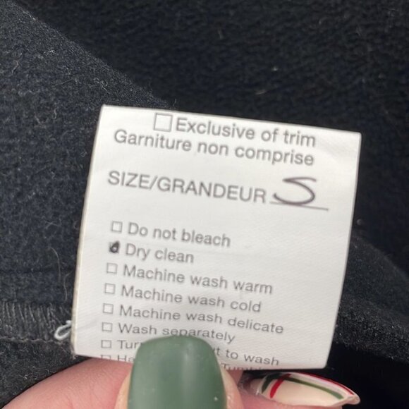 REBECCA King asymmetrical button jack sweater button wool blend minimalist sz S - Picture 7 of 14